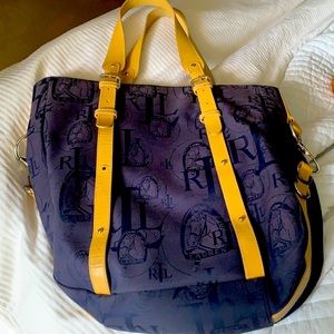 Ralph Lauren Navy tote. Large tote-laptop can fit